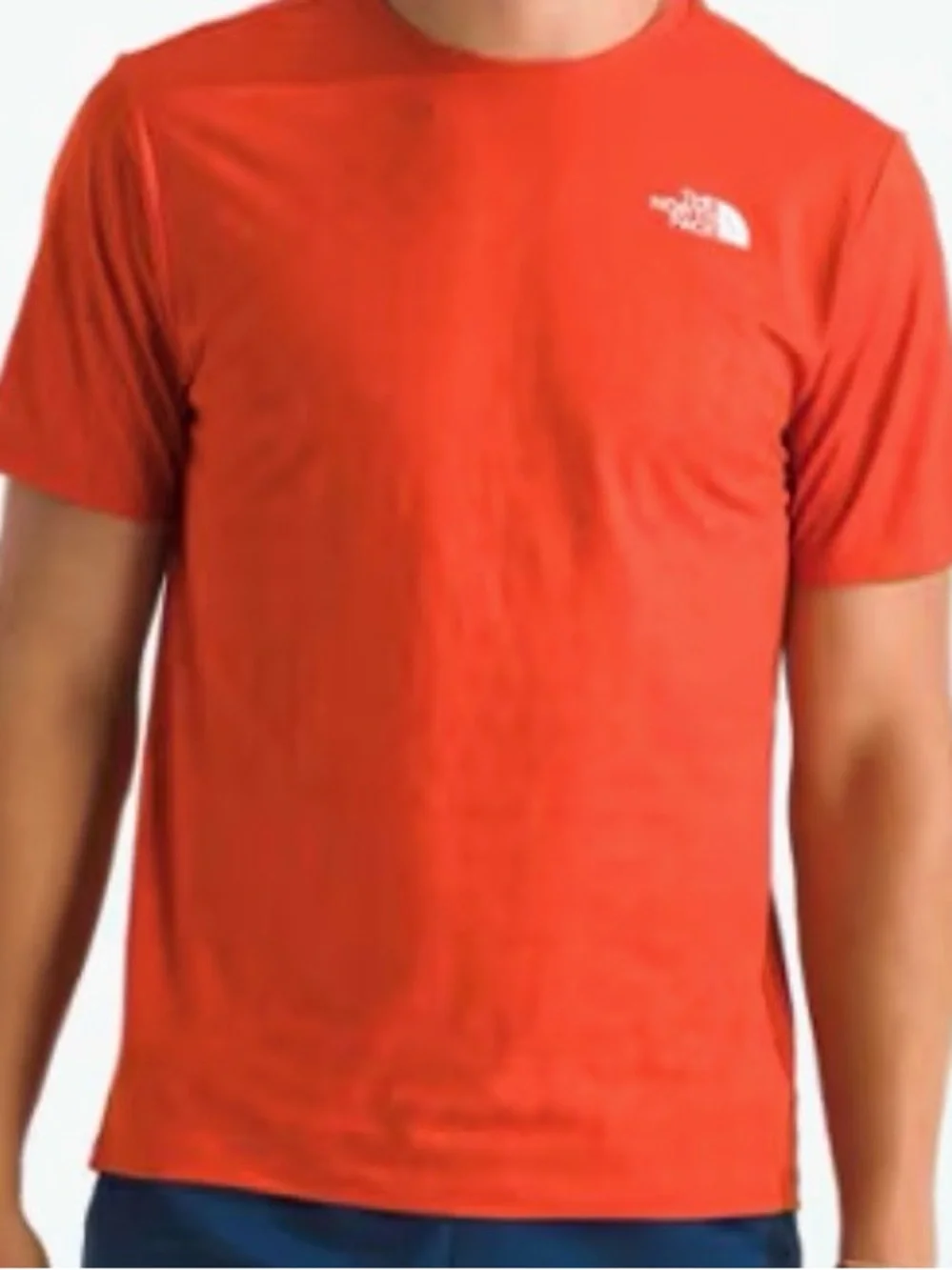 The North Face Men's Orange Short Sleeve Logo Tee XL